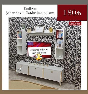 Мебель на заказ: Mebel dəstləri – şəhərdaxili çatdırılma pulsuz 1) TV stend və asma — 1