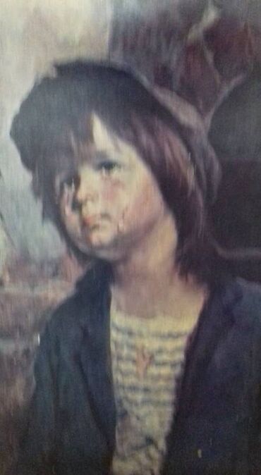 prelea braon kosulja tunika slicno lanenom platnu: Reprodukcija Uplakanog dečaka, čuvenog italijanskog autora Bruna