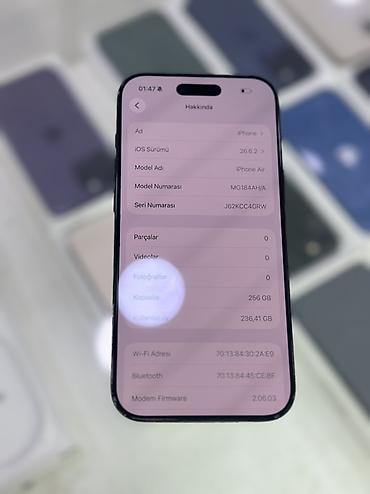 iphone 8 plu: IPhone Air, 256 GB, Qara, Face ID — 2