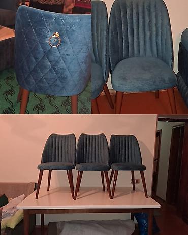 Qonaq otağı üçün, İşlənmiş, Kvadrat masa, 6 stul