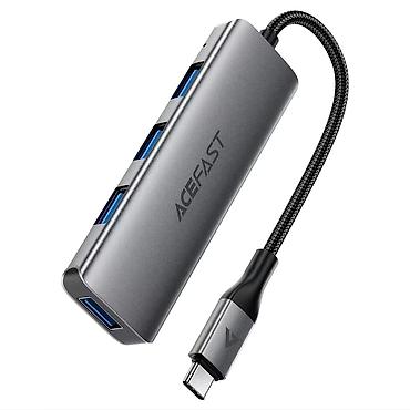 jack e4: Название: HUB ACEFAST J17 USB-A 4-in-1 HUB, metal gray Категория — 1