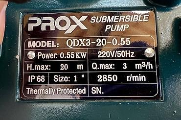 Все для дома и сада: Погружной насос PROX QDX1.5-32 Назначение: - Перекачка чистой/слабо — 5