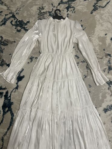 белая платье: Вечернее платье, Хлопок