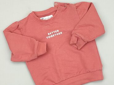 różowa bluzka hm: Sweatshirt, 9-12 months, condition - Very good