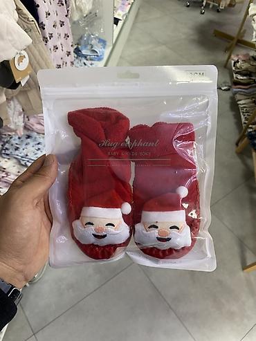Детская обувь: Детские носочки-тапочки «Santa» для малышей - Тёплые мягкие — 1