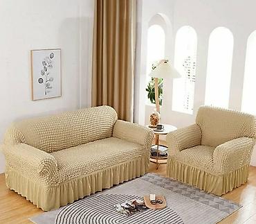 Prekrivači za nameštaj: Set rastegljivih navlaka sa karnerima – trosed, dvosed i fotelja — 6