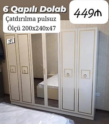 paltar rəfi: Düz dolab, Dəhliz üçün, Paltar üçün, Açılan, 6 qapı — 3