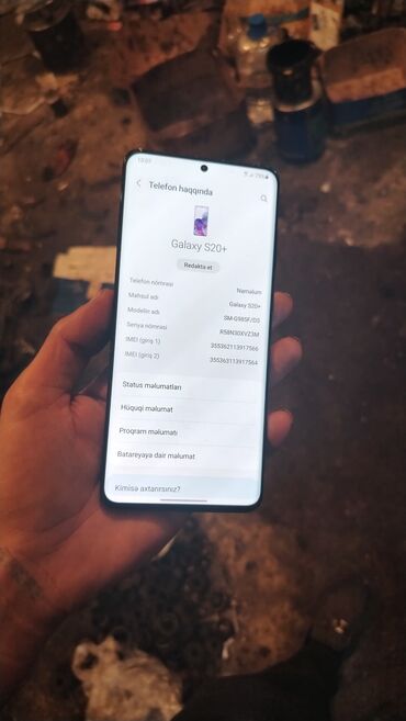 Samsung: Samsung Galaxy S20 Plus, rəng - Qara, İki sim kartlı