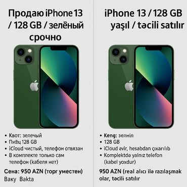 Apple iPhone: IPhone 13, 128 GB, Alpine Green