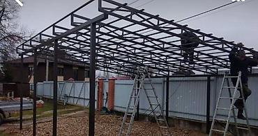 Сварка: Навес жазайбыз каркас (металл)только Россия покрытие профнастил Жана — 13