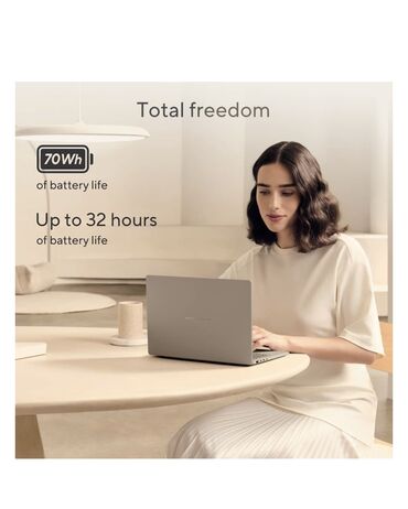 загрузочные диски: Ультрабук, Asus, 16 ГБ ОЭТ, Snapdragon X Plus, 14 ", Жаңы, Татаал эмес тапшырмалар үчүн, эс тутум SSD