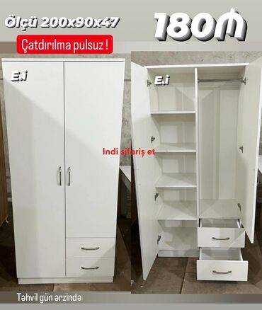 Dolablar: Yeni, Düz dolab, Dolab-asılqan
