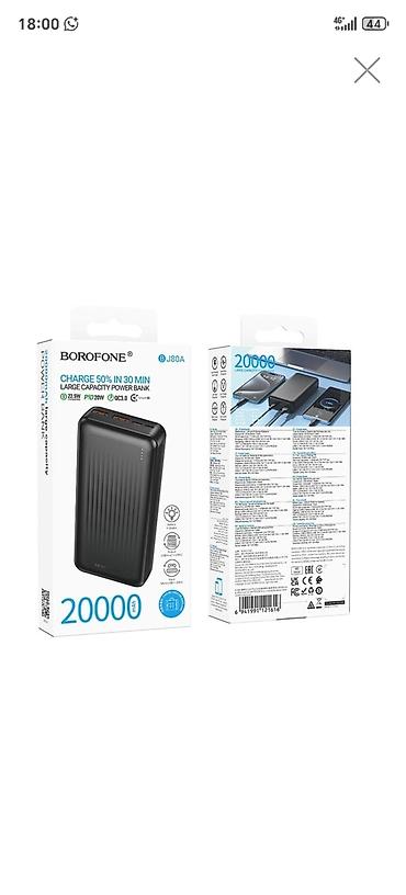 Повербанки: BOROFONE BJ80A Power Bank – 20000 mAh - Böyük tutum: 20000 mAh – — 2
