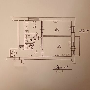 белаводский квартира: 2 комнаты, 44 м², Индивидуалка, 3 этаж, Старый ремонт