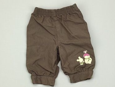 legginsy brązowe dziecięce: Spodnie dresowe, 0-3 m, stan - Dobry