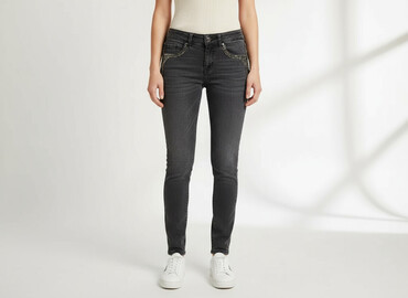 srebrne jeansy: Jeans for women, size S