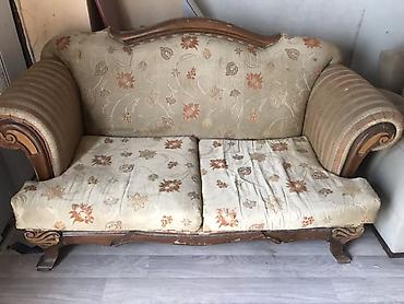 Klassik üslubda ikinəyərli divan - Dizayn: Qəlibli taxta karkas, oyma