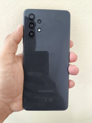 ikinci el samsung telefonlar: Samsung Galaxy A32, 64 GB, rəng - Boz, Barmaq izi, Face ID