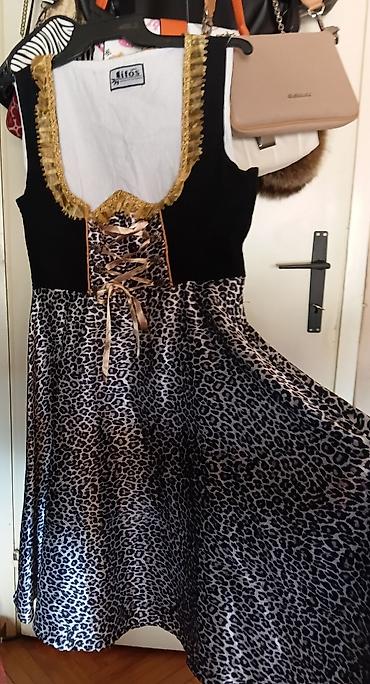 satenske haljine svecane: Kostim/haljina sa leopard printom i zlatnim detaljima - Gornji deo u — 5