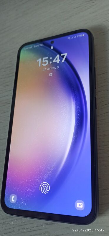 Samsung: Samsung Galaxy A54 5G, 256 GB, rəng - Qara, Sensor, Barmaq izi, İki sim kartlı