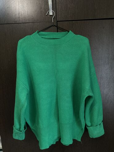 свитера крупной вязки: Женский свитер, Оверсайз, Корея, Средняя модель