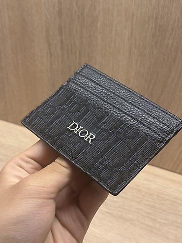 серебро с золотом: Стильный картхолдер Dior в черном цвете 🖤  Тонкий, компактный — 3