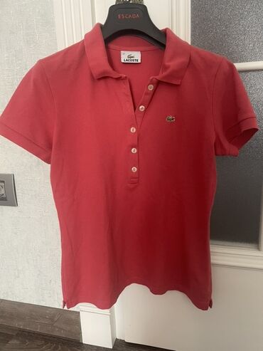 Рубашки: Мужское поло, Lacoste, XL (EU 42), цвет - Красный