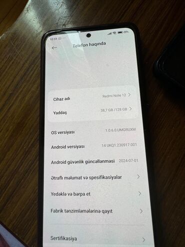 xiaomi mi5 standard gold: Xiaomi Redmi Note 12, 128 GB, rəng - Boz, 
 Sensor, Barmaq izi, İki sim kartlı