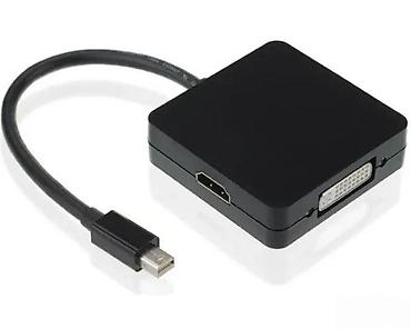 Druga oprema za računare i laptopove: Mini DisplayPort na HDMI/DVI/VGA 3-u-1 adapter Opis: - Ulaz: Mini — 1