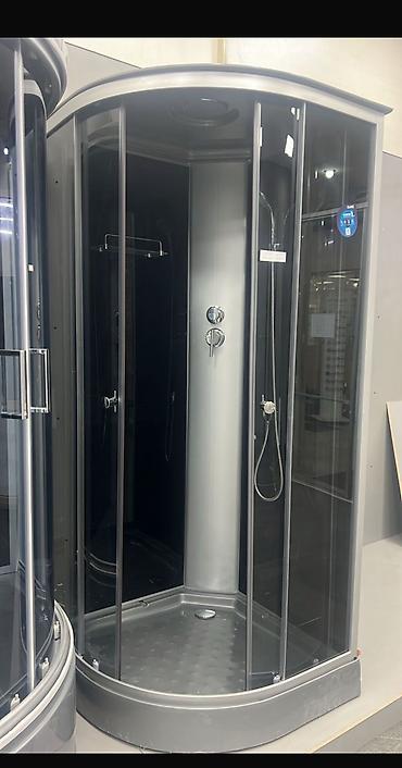 Душевые кабины: Душевая кабина Полукруглая, Размер: 215 x 90 см — 11