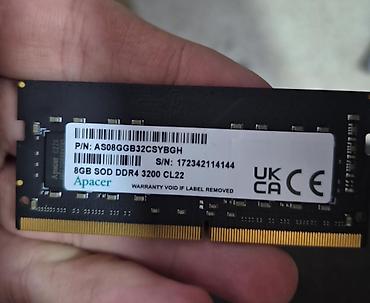 ddr 4 ram 8 gb: Apacer 8GB SODIMM RAM – DDR4 3200 MHz CL22 - Model/P/N — 1