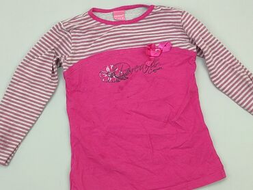różowa bluzka: Bluzka, 7 lat, 116-122 cm, stan - Dobry