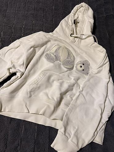 oversize: Məhsul: Palm Angels kapüşonlu svitşört - Rəng: ağ - Üz dizaynı: ön — 1