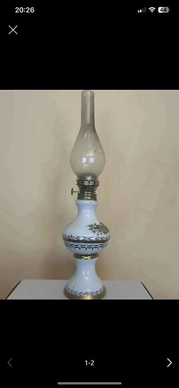 ag mermer: Kerosin lampası – klassik dizayn - Material: porselen gövdə, şüşə — 1