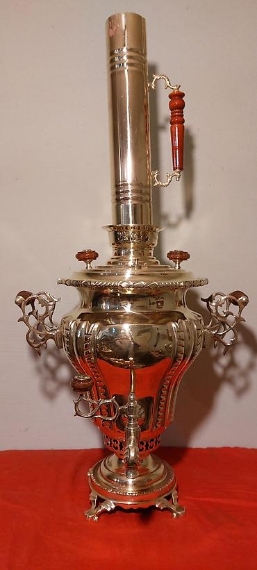 samovar 10 litre: 19-cu esrin sonlari Tula istehsali samovar 7-litrlikdir, materiali; — 2