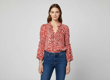 modne bluzki plus size: ALBA MODA, Жіноча блуза, розмір S