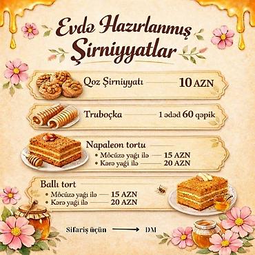napaleon: Ev şəraitində hazırlanan şirniyyatlar Menyu: - Qoz şirniyyatı — 10 — 1