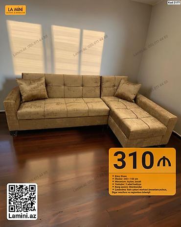 Ev və bağ: Künc divan - Ölçülər: 240 × 150 sm - Mexanizm: açılan, bazalı - — 1