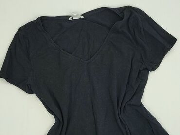 czarne t shirty damskie: H&M Basic, Футболка жіноча, розмір L
