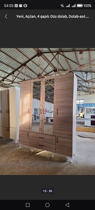 Dolablar: Yeni, Açılan, 4 qapılı Düz dolab, Dolab-asılqan, Azərbaycan — 10
