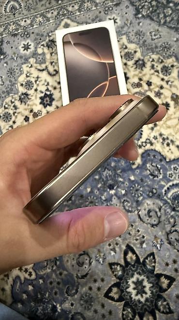 iphone 10plus: IPhone 16 Pro Max, Б/у, 256 ГБ, Desert Titanium, Зарядное устройство, Защитное стекло, Чехол, 92 % — 5