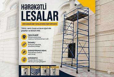 Məhsul: Hərəkətli lesa (skafold) Təsvir: - Tikinti, təmir, boya və lalafo.az -da Məhsul: Hərəkətli lesa (skafold) Təsvir: - Tikinti, təmir, boya və