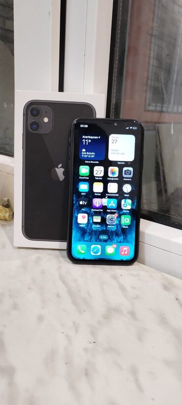 iphone 7 sumqayit: IPhone 11, 64 GB, Qara, Face ID