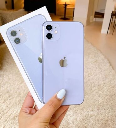 Apple iPhone: IPhone 11, 128 GB, Deep Purple, Zəmanət, Barmaq izi, Face ID