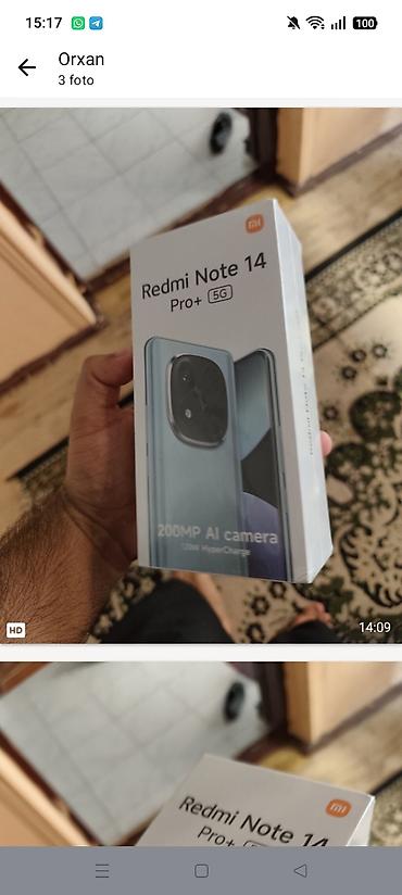 Redmi Note 14 Pro+, 256 GB, rəng - Mavi, Simsiz şarj lalafo.az -da Redmi Note 14 Pro+, 256 GB, rəng - Mavi, Simsiz şarj