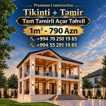 Premium Construction . Tikinti + Təmir Açar Təhvil. 1m² - 790 Azn lalafo.az -da Premium Construction . Tikinti + Təmir Açar Təhvil. 1m² - 790 Azn