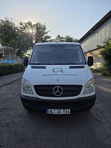 транс: Mercedes-Benz Sprinter тентованный бортовой, двухрядная кабина — 7