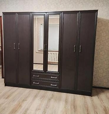 шкаф зеркала: Большой пятидверный платяной шкаф с зеркалами - Корпус: темный — 1