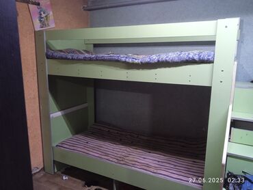 кровать кровать кровать: Эки ярустуу керебет, Колдонулган, ЛДСП, Жылдырма системасы бар
