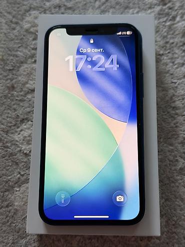 бушный телефон: IPhone 12 mini, Б/у, 64 ГБ, Blue Titanium, Коробка, 76 % — 2